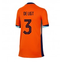 Niederlande Matthijs de Ligt #3 Fußballbekleidung Heimtrikot Damen EM 2024 Kurzarm